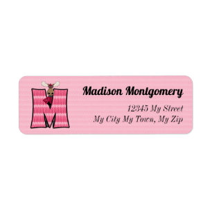 Kinder rosa Monogramm m