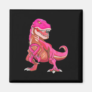 Kinder rosa Ribbon T Rex Brustkrebs Bewusstsein Ju Magnet