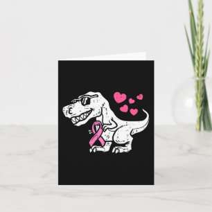 Kinder rosa Ribbon T-Rex Kinder Brustkrebs-Aussich Karte
