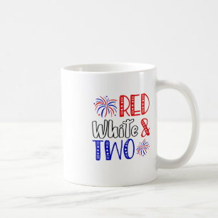 Kinder rot weiß und zwei 2. Geburtstag 4. Juli in Kaffeetasse