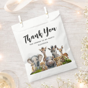 Kinder Safari-Tiere Geburtstag Geschenktütchen