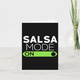 Kinder Salsa Modus On Shirt - Funny Dancing Shirt Karte