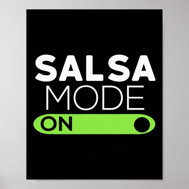 Kinder Salsa Modus On Shirt - Funny Dancing Shirt  Poster (Vorne)
