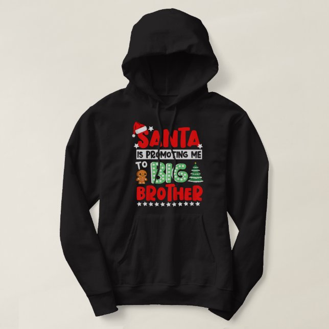 Kinder Santa fördert mich zum großen Bruder Christ Hoodie (Design vorne)