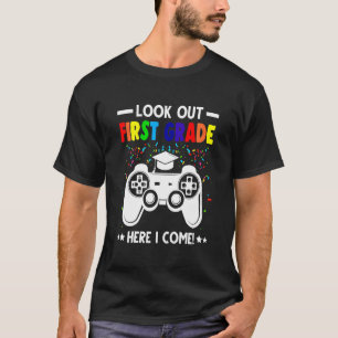 Kinder schauen sich den ersten Grad hier ich komme T-Shirt