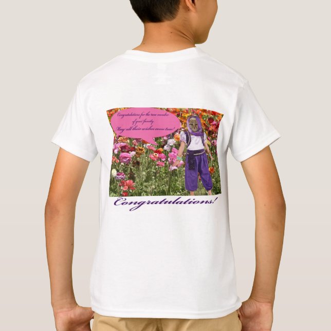 Kinder schlagen. Herzlichen Glückwunsch! T-Shirt (Rückseite)
