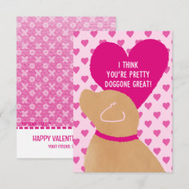 KINDER SCHULE VALENTINE CARDS DOGGONE GROSS DANKESKARTE