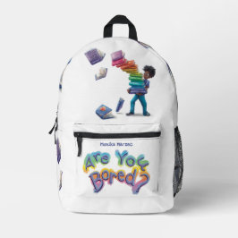 Kinder Schulrucksack | Bist du gelangweilt? Kunst Bedruckter Rucksack