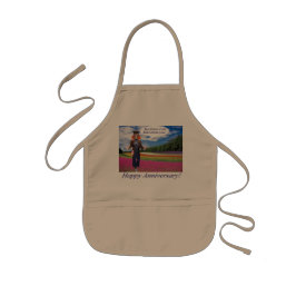 Kinder Schürze. Glücklicher Jahrestag. Panda/Madha Kinderschürze