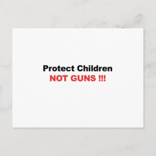 Kinder schützen, keine Waffen Postkarte