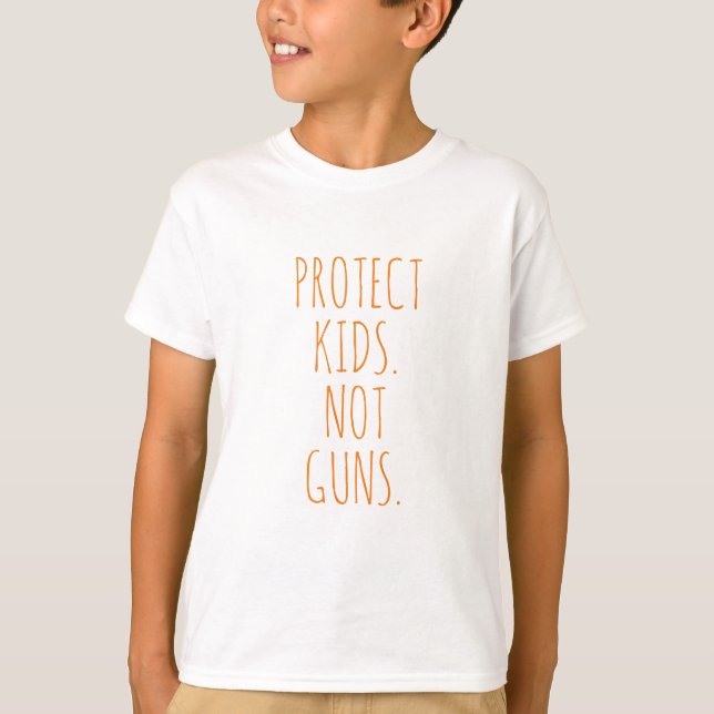 Kinder schützen Nicht bewaffnen, handgeschriebenen T-Shirt (Vorderseite)