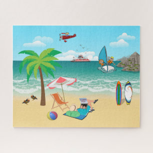Kinder Segeln, Mama Sonnenbaden - Fun Beach Urlaub