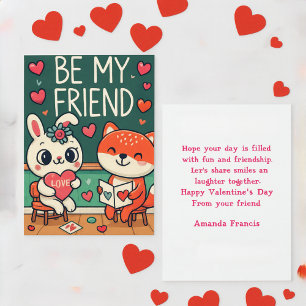 Kinder seien meine Freunde Valentinstag Mitteilungskarte
