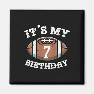 Kinder sein 7. Geburtstag American Football 7 Jahr Magnet