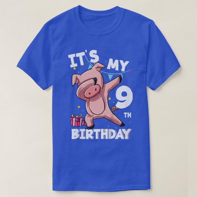Kinder sein 9. Geburtstag, 9. Geburtstag T-Shirt (Design vorne)