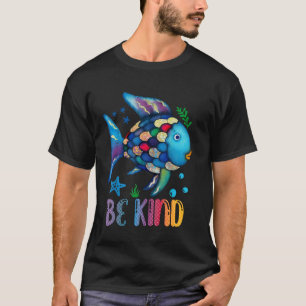 Kinder Sein Freundlich Regenbogen Schuppen Fisch L T-Shirt