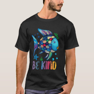 Kinder Sein Freundlich Regenbogen Schuppen Fisch L T-Shirt