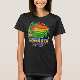 Kinder Seven Rex Pop Es Spielzeug Geburtstag 7 Jah T-Shirt