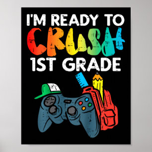Kinder sind bereit, erstklassigen Video-Gamer zu z Poster
