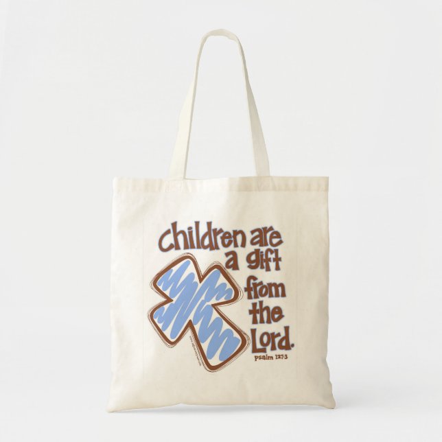 "Kinder sind ein Geschenk vom 127:3 Lords" Psalm Tragetasche (Vorne)