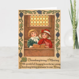 Kinder singen feiertagskarte