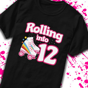 Kinder Skate Party - 12. Geburtstag - Roller Skate T-Shirt