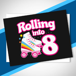 Kinder-Skate-Party - 8. Geburtstag - Rollschuhlauf Postkarte