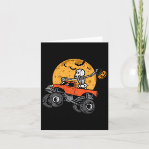 Kinder Skeleton Monster Truck Moon Candy Kleinkind Karte