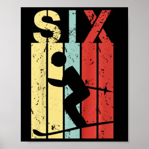 Kinder Skifahren 6 Geburtstag Junge Mädchen Ski 6  Poster