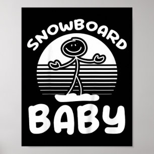 Kinder Snowboarden Ba Poster