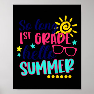 Kinder so lange 1. Klasse Hallo Sommerurlaub Letzt Poster