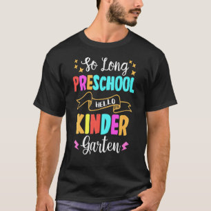 Kinder So lange Vorschule Hallo Kindergarten Lehre T-Shirt