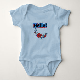 Kinder Sommer Hallo Blume Baby Strampler