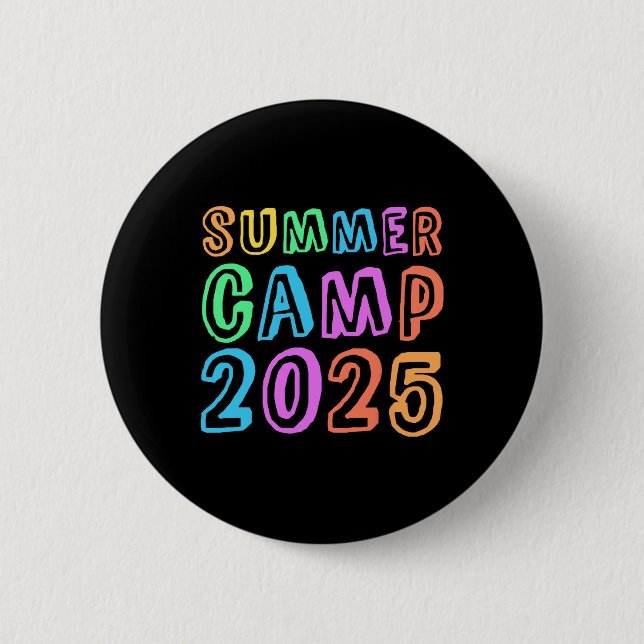 Kinder Sommercamp 2025 Camping Direktor Crew Gastg Button (Vorderseite)
