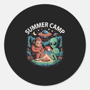 Kinder Sommercamp Alien UFO Regisseur Crew Gastgeb Runder Aufkleber