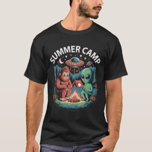 Kinder Sommercamp Alien UFO Regisseur Crew Gastgeb T-Shirt