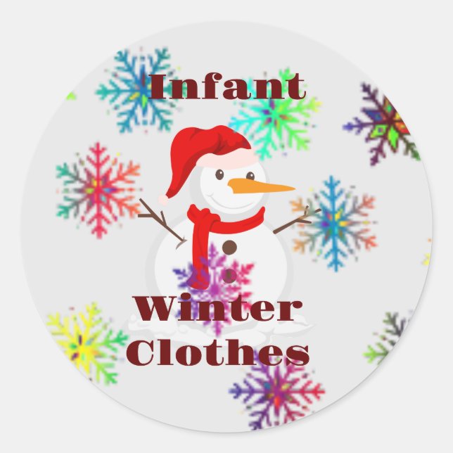 Kinder / sonstige Bekleidungsspeicher oder Geschen Runder Aufkleber (Vorderseite)