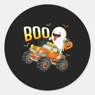 Kinder Spaß Boo Reiten Monster LKW Halloween Costu Runder Aufkleber