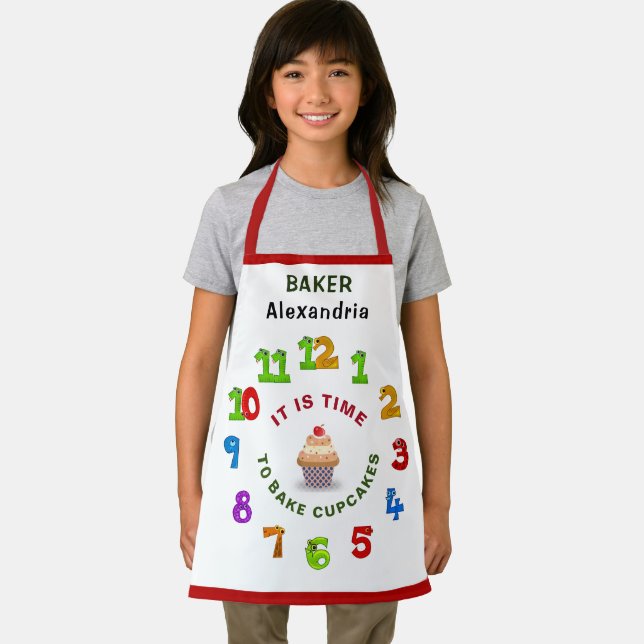 Kinder Spaß bunte Backkuchen personalisieren Schürze (Insitu)