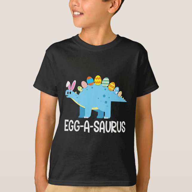 Kinder Spaß Eggasaurus Dinosaur Ostereier Jagen Ki T-Shirt (Vorderseite)