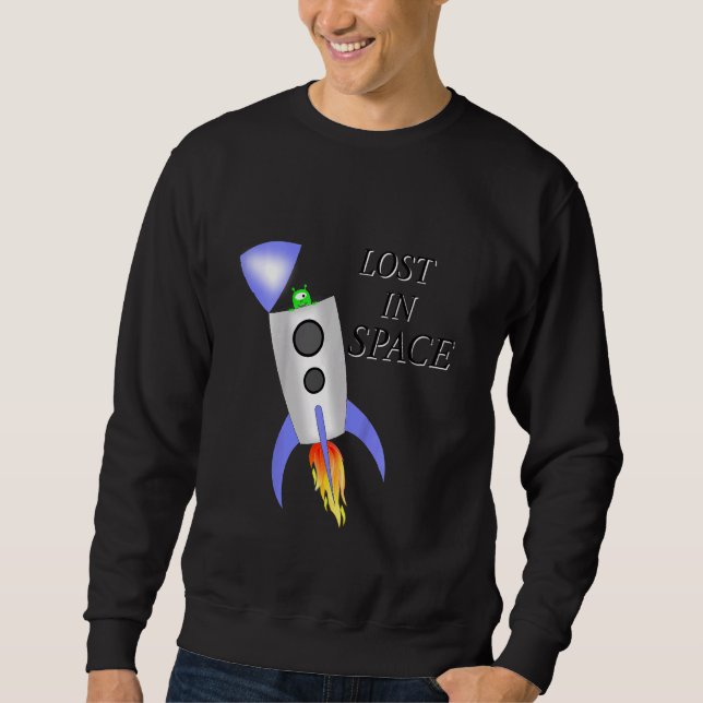 Kinder spielen im Weltraum mit Alien Sweatshirt (Vorderseite)