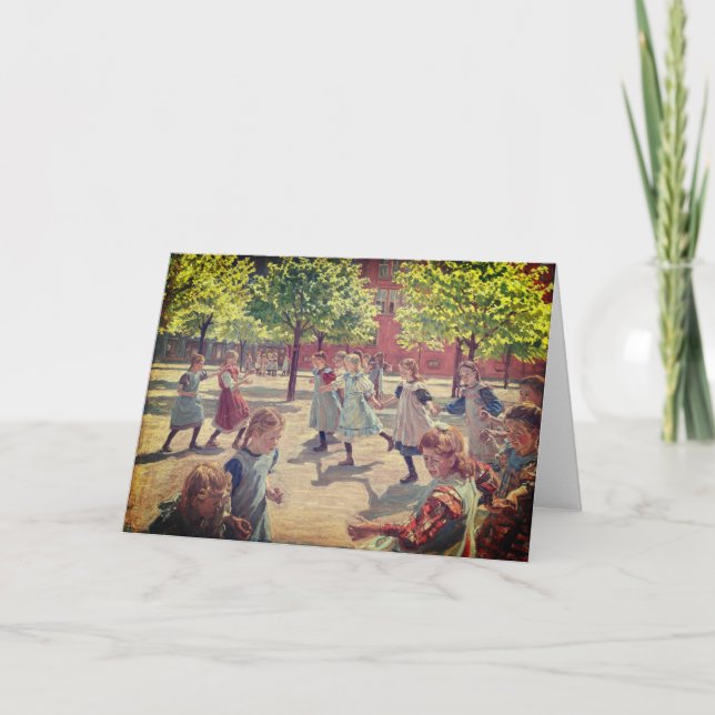 KINDER SPIELEN KUNST NOTECARD KARTE (Vorderseite)