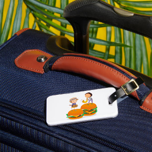 Kinder spielen Musik auf Riesenschändlerinnen Gepäckanhänger