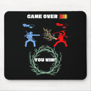 Kinder spielen über Videospiel Mousepad
