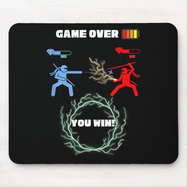 Kinder spielen über Videospiel Mousepad (Vorne)