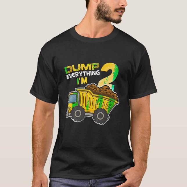 Kinder springen alles ich bin 2 Lkw 2 Jahre alt 2. T-Shirt (Vorderseite)