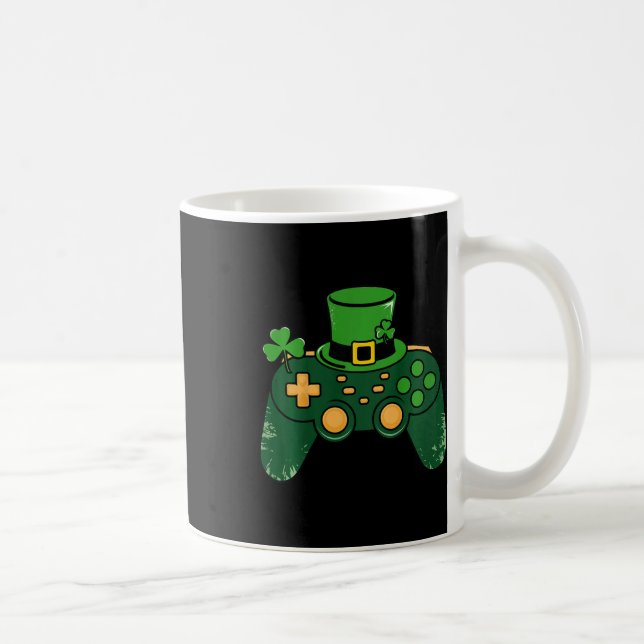 Kinder St. Patricks Day Gamer Gaming Controller Ne Kaffeetasse (Rechts)