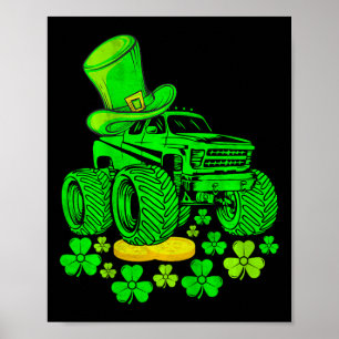 Kinder St Patricks Day Irische Kleeblätter Shamroc Poster