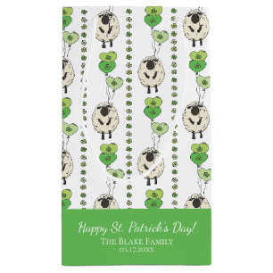 Kinder St. Patrick's Day Schafe & Kleeblatt Muster Kleine Geschenktüte
