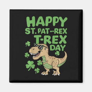 Kinder St. Patricks Tag Glücklicher St. Pat T Rex Magnet